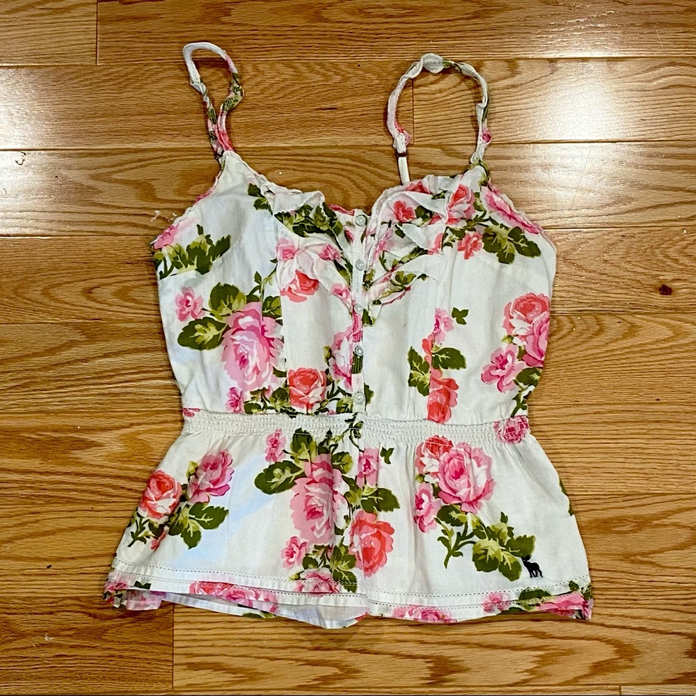 Abercrombie Floral Peplum Tank